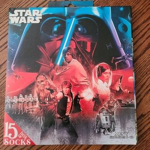 👀50% OFF🧦NWT‼️ HYP brand Star Wars themed 15 Days of Socks Advent Calendar